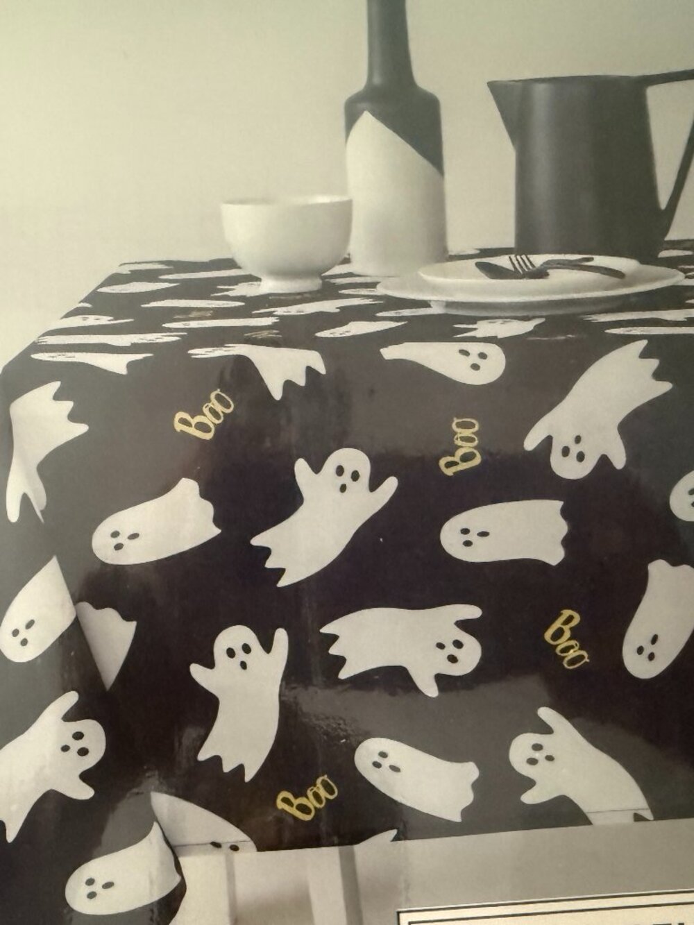 Halloween Ghost Fabric Polyester Tablecloth 60x84